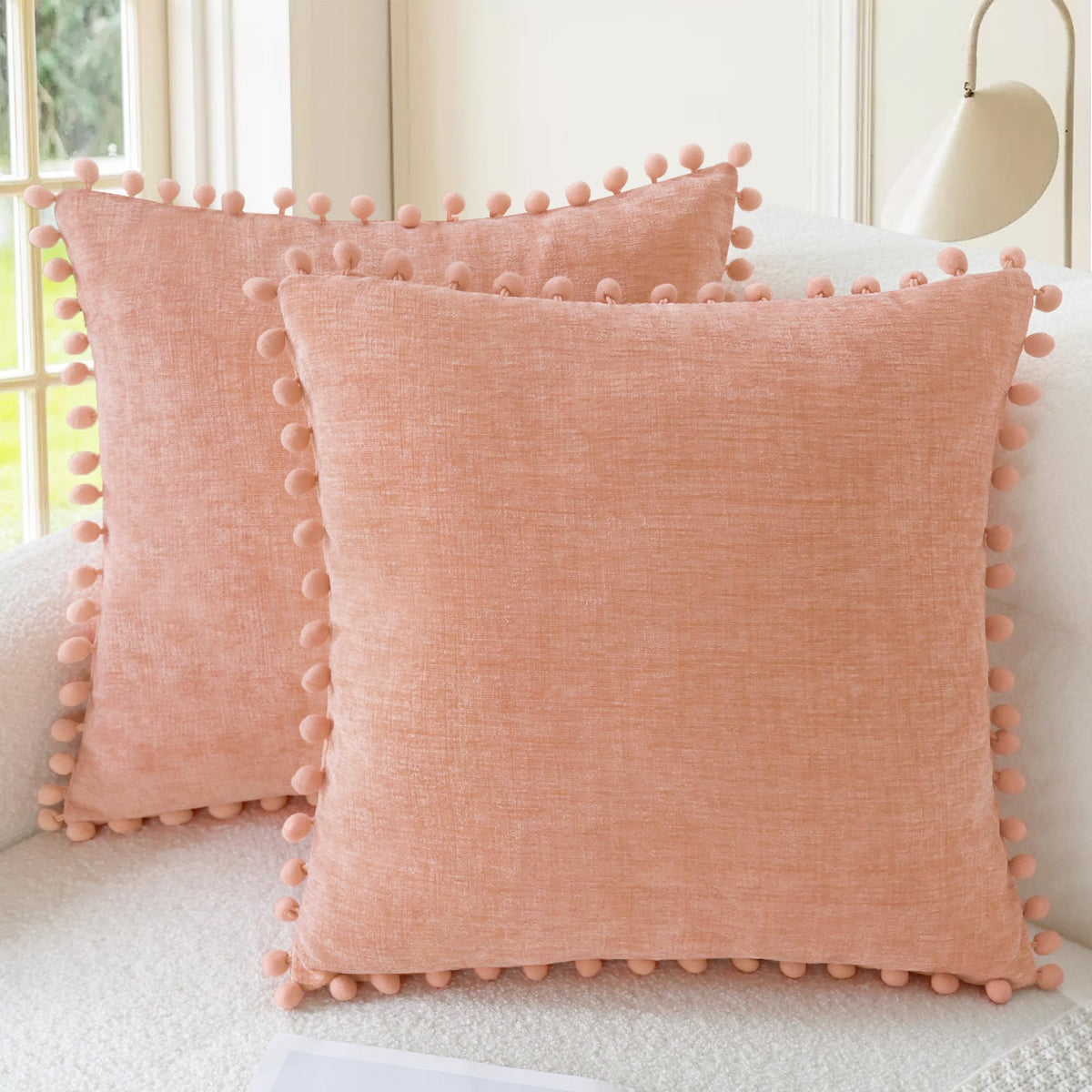 CaliTime Decorative Couch Throw Pillow Covers 18 X 18 Inches Gold