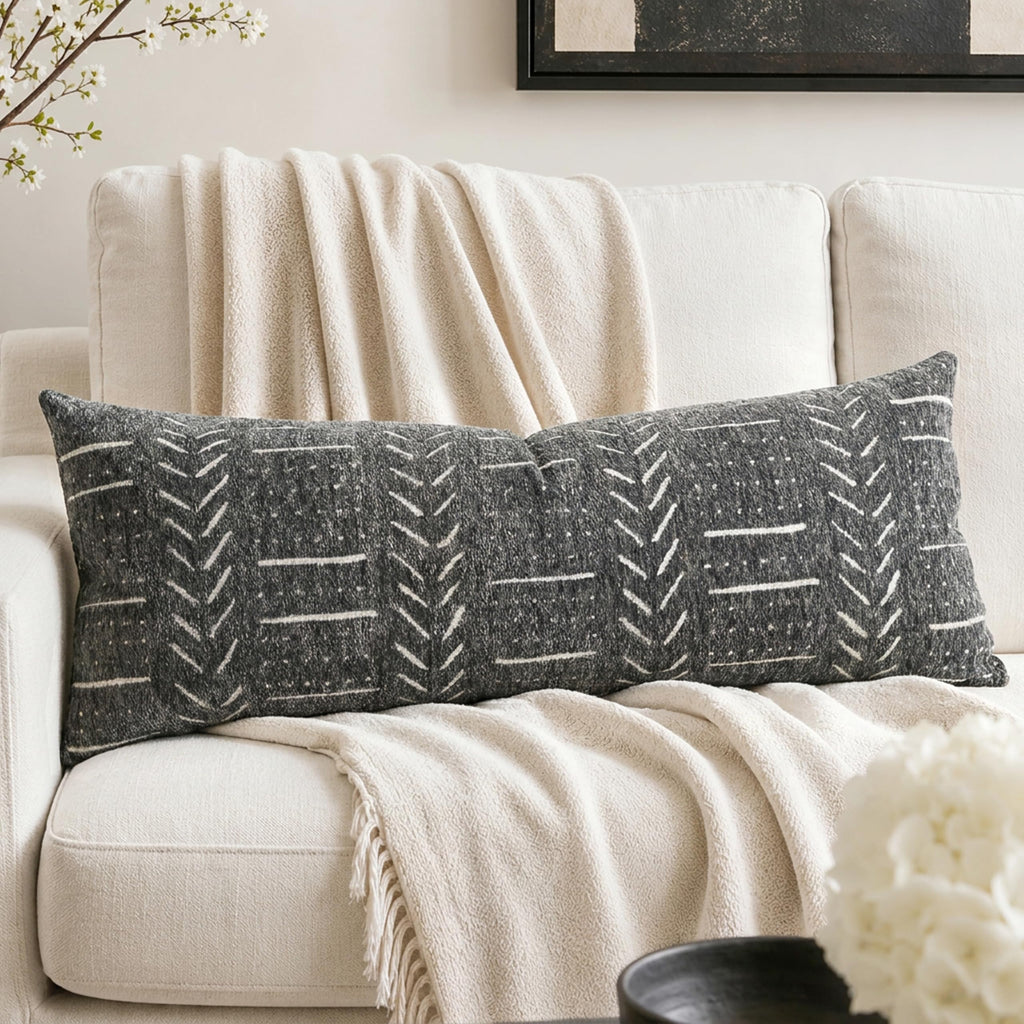 BlissBlush Decorative Lumbar Throw Pillow Covers 12X20 Set of 2, Brick Red Rust Boho Farmhouse Cushion Cover, Soft Accent Pillowcase for Couch Sofa Bed Living Room Home Décor