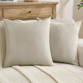 FUTEI Pack of 2 Chenille Throw Pillow Covers 18x18 Inch, Black