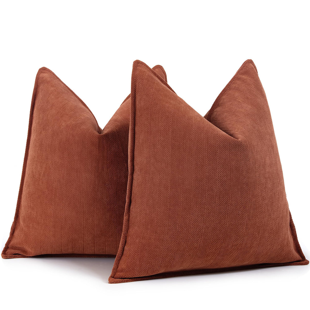 ZWJD Beige Pillow Covers 20x20 Set of 2 Chenille Throw Pillow Covers with Elegant Design Soft and Luxurious Decorative Throw Pillows for Couch, Bed, and Home Decor