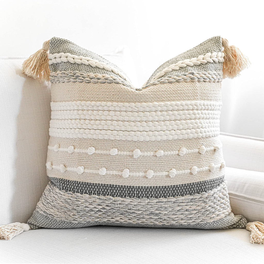 BlissBlush Coastal Blue Decorative Lumbar Pillow Cover 14x36 Boho Long Body Pillow for Bed Farmhouse Lumbar Throw Pillow for Couch Modern Accent Textured Throw Pillowcase