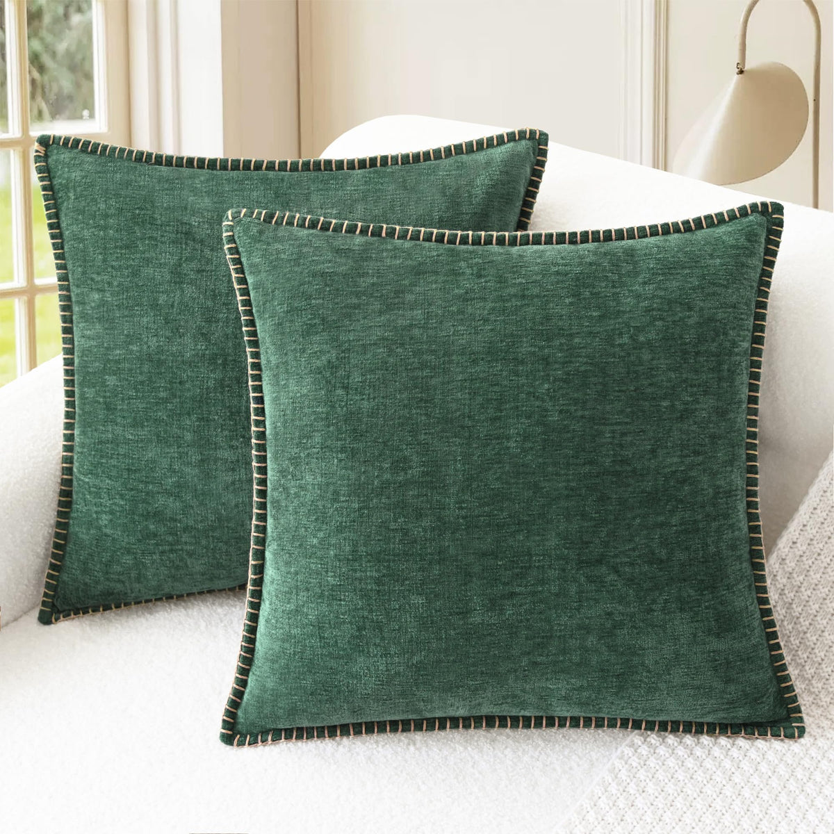 CaliTime Decorative Couch Throw Pillow Covers 20 X 12 Inches Gold