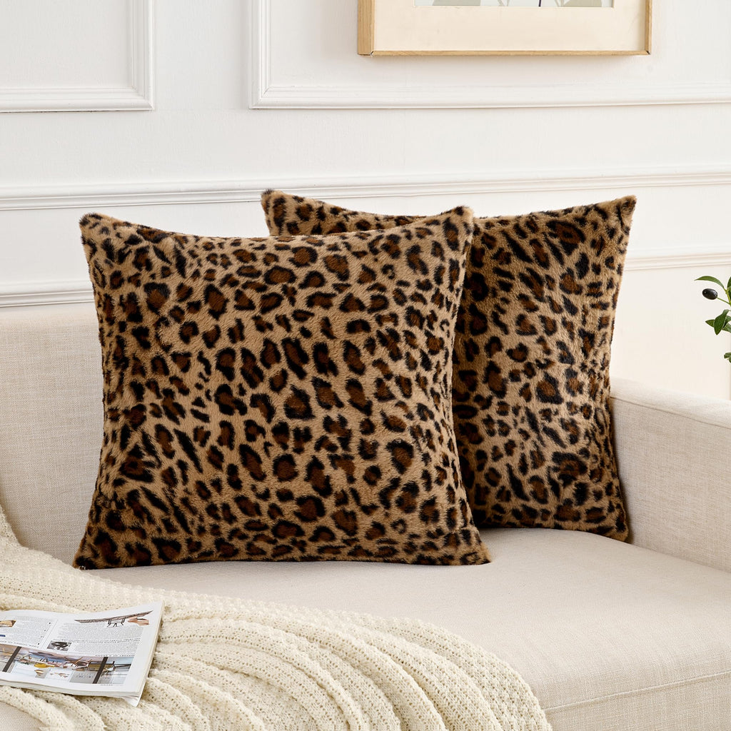 GALMAXS7 Cheetah Pillow Covers Leopard Throw Pillow Covers Set of 2, 18x18
