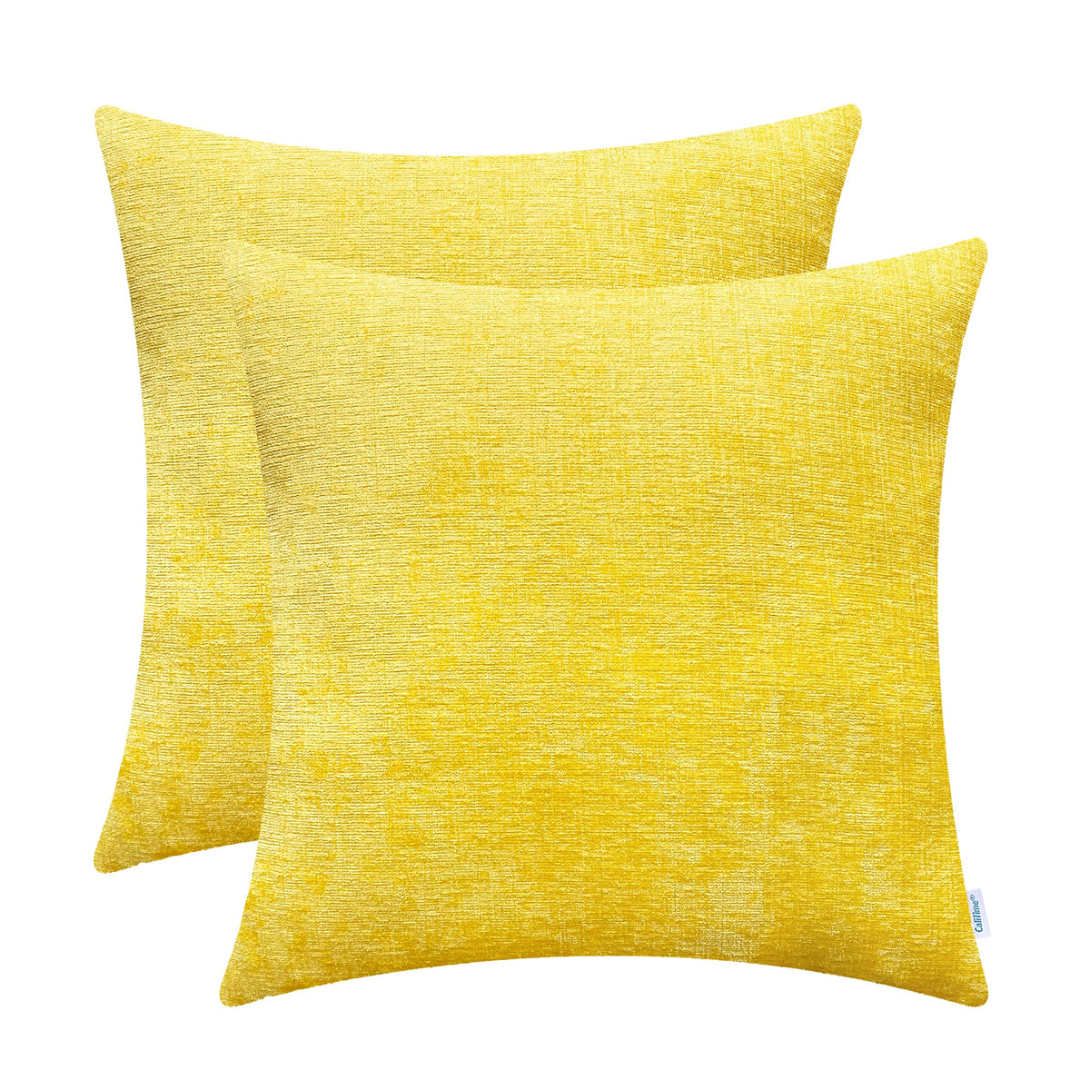 CaliTime Decorative Couch Throw Pillow Covers 18 X 18 Inches Medium Grey