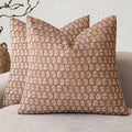 Foindtower Decorative Floral Print Throw Pillow Covers 20×20 Inch,Tan Taupe