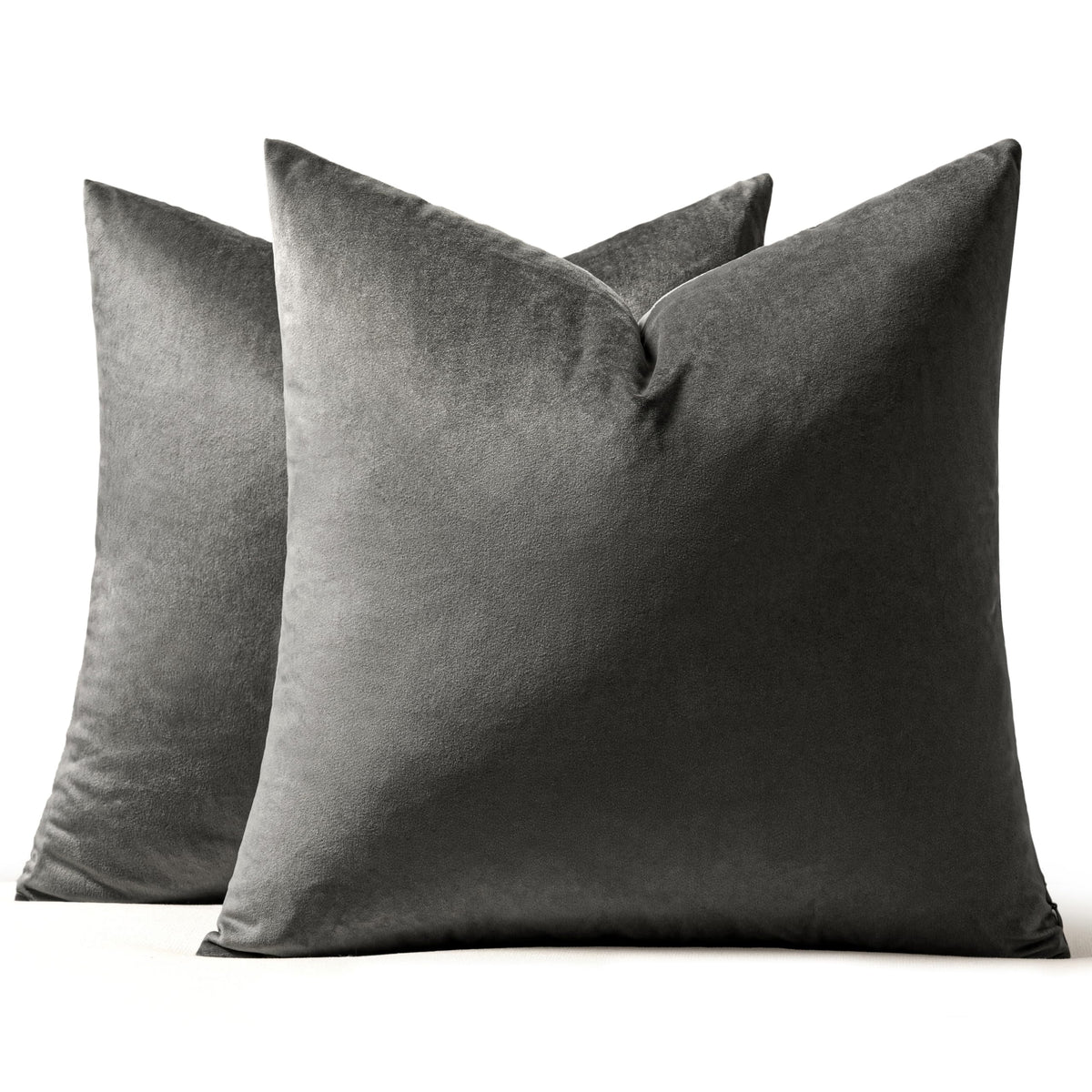 MIULEE Velvet Fall Throw Pillow Covers 20x20 Inch Pack of 2 Burnt Orange