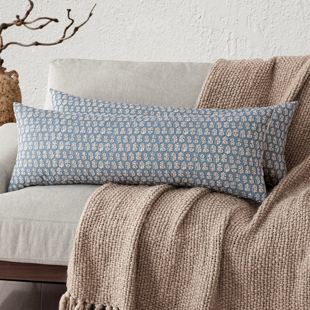 Foindtower Decorative Floral Print Throw Pillow Covers 20×20 Inch,Tan Taupe