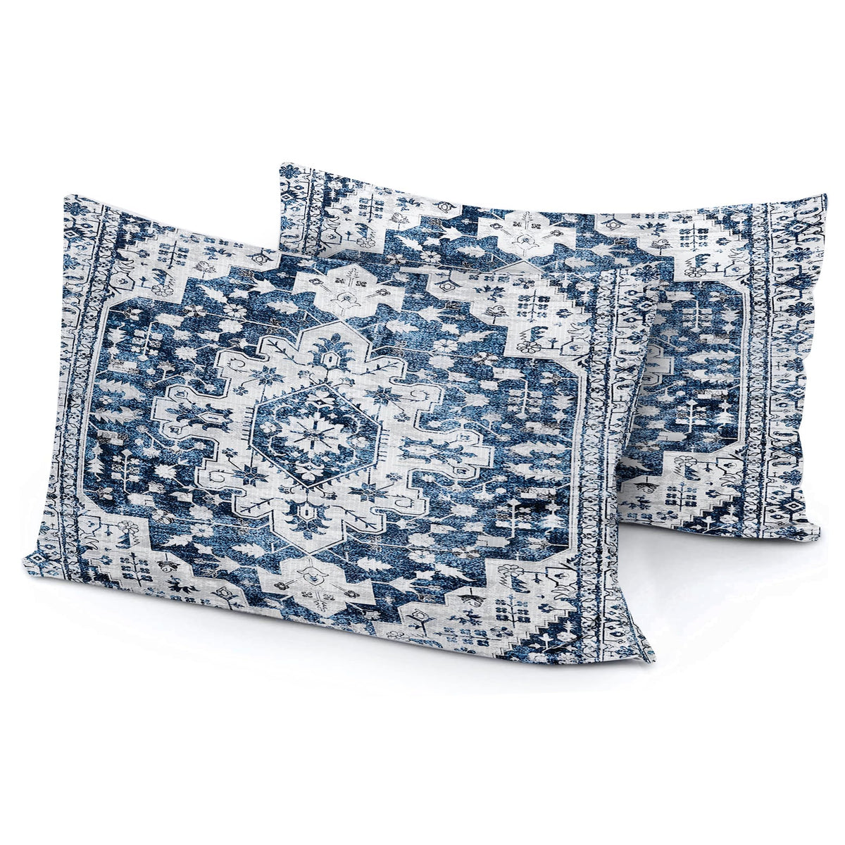 Boho Throw Pillow Covers 18x18 inch Set of 2,Soft Pillowcases Bohemia Carpet Printing Pattern Decorative Sofa Living Room Bed Square Pillow Case Cushion Cover-Cream Color